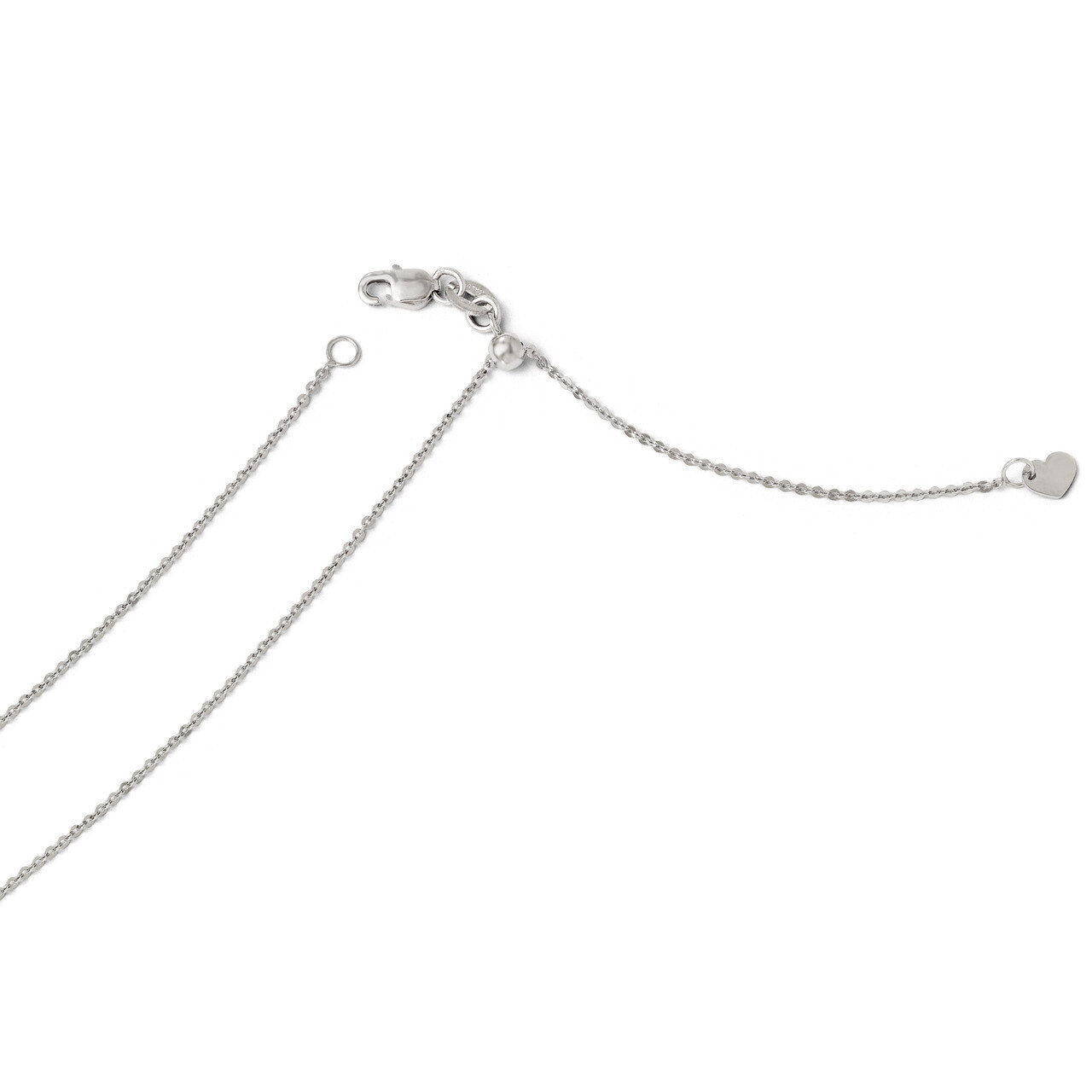 Leslie&#39;s Adjustable Flat Cable Chain 30 Inch - 14k White Gold HB-3220-30, MPN: 3220-30, 886774996851
