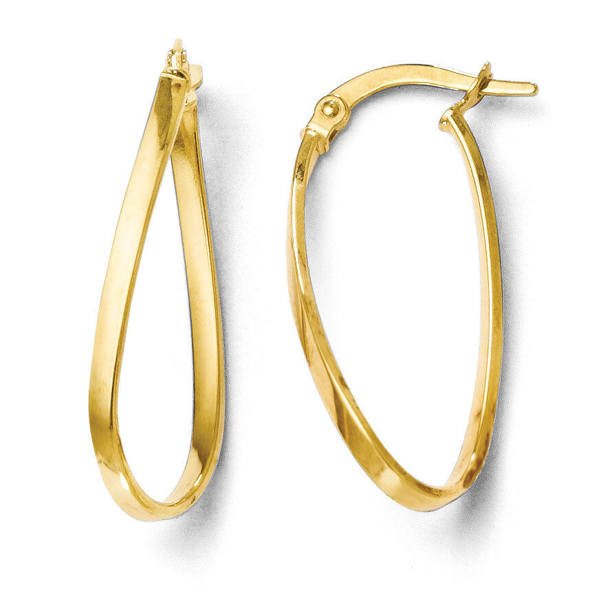 Leslie&#39;s Polished Oval Hoop Earrings - 14k Gold HB-37F, MPN: 37F, 886774284989