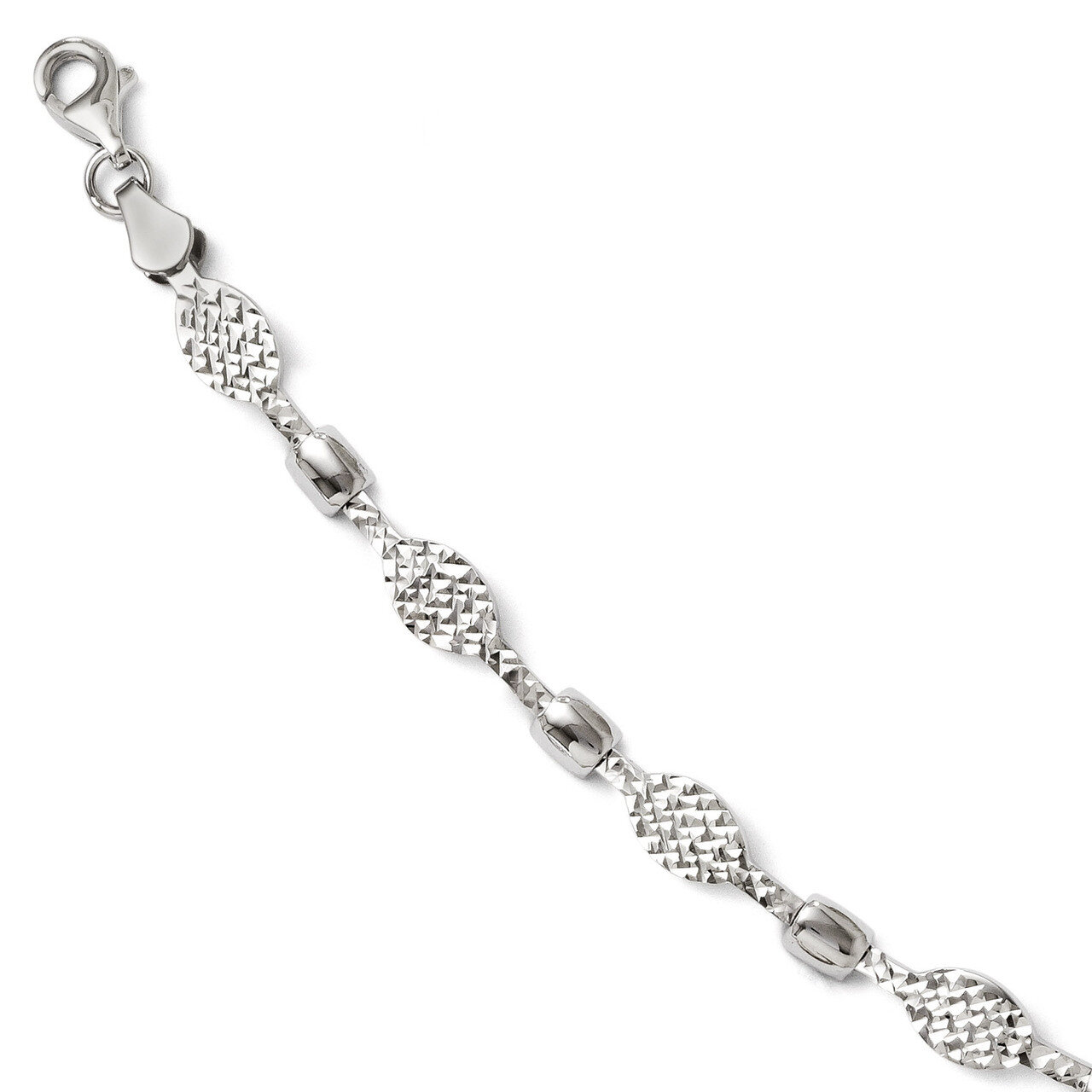 Leslie&#39;s Diamond-cut Bracelet 7 Inch - 14k White Gold HB-3823-7, MPN: 3823-7, 886774990415
