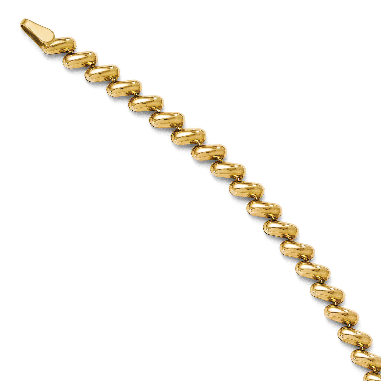 Polished Bracelet 7 Inch - 14k Gold HB-3992-7