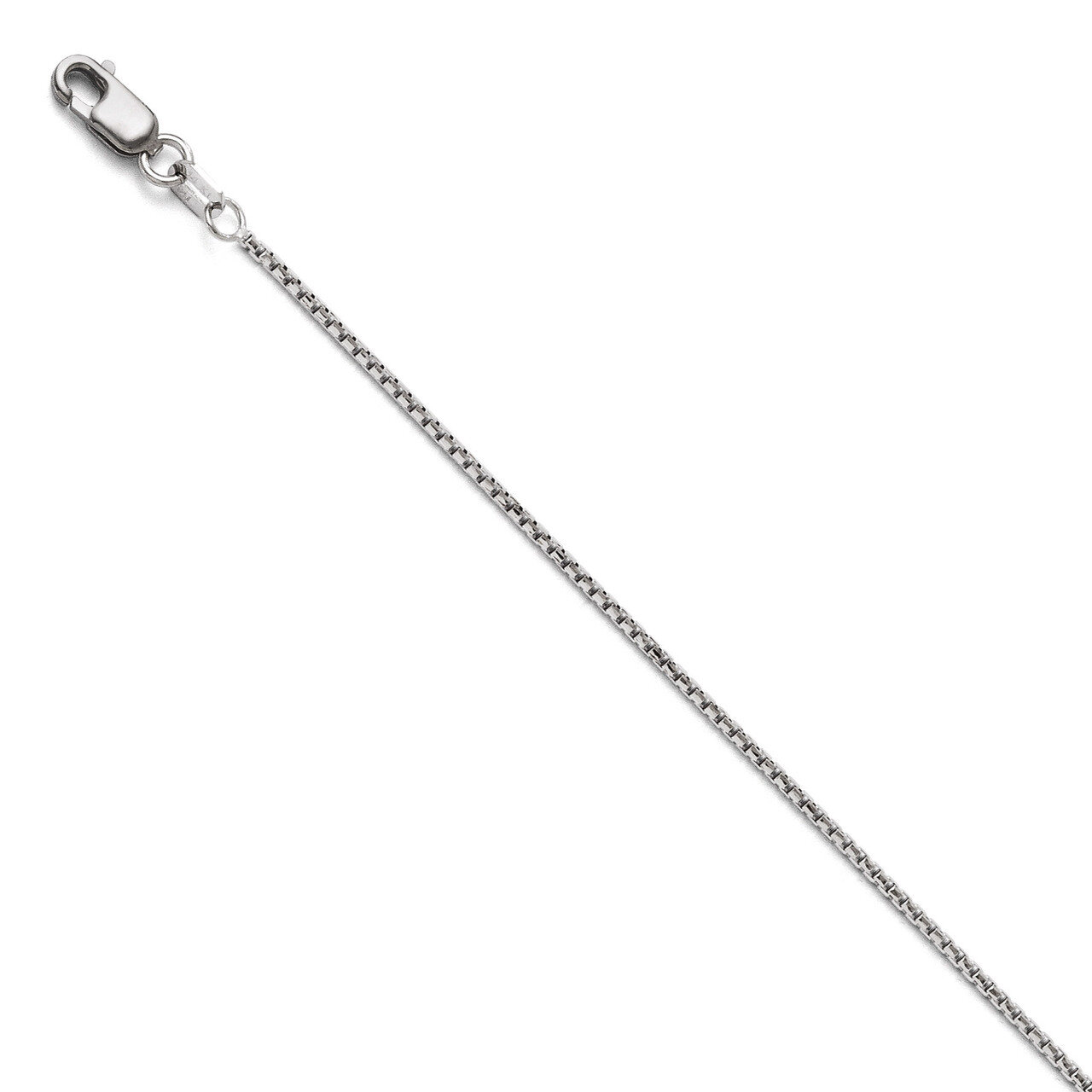 Leslie&#39;s Oct. Sparkle Box Chain 18 Inch - 14k White Gold HB-4037-18, MPN: 4037-18, 886774996196