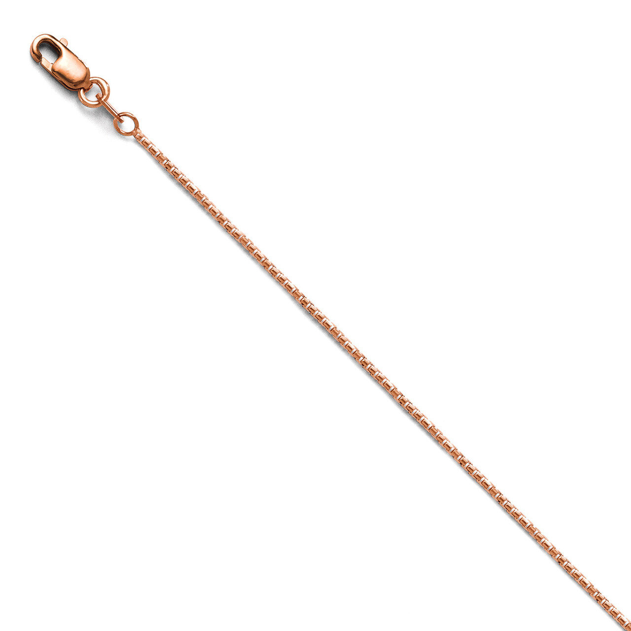 Oct. Sparkle Box Chain 18 Inch - 14k Rose Gold HB-4038-18
