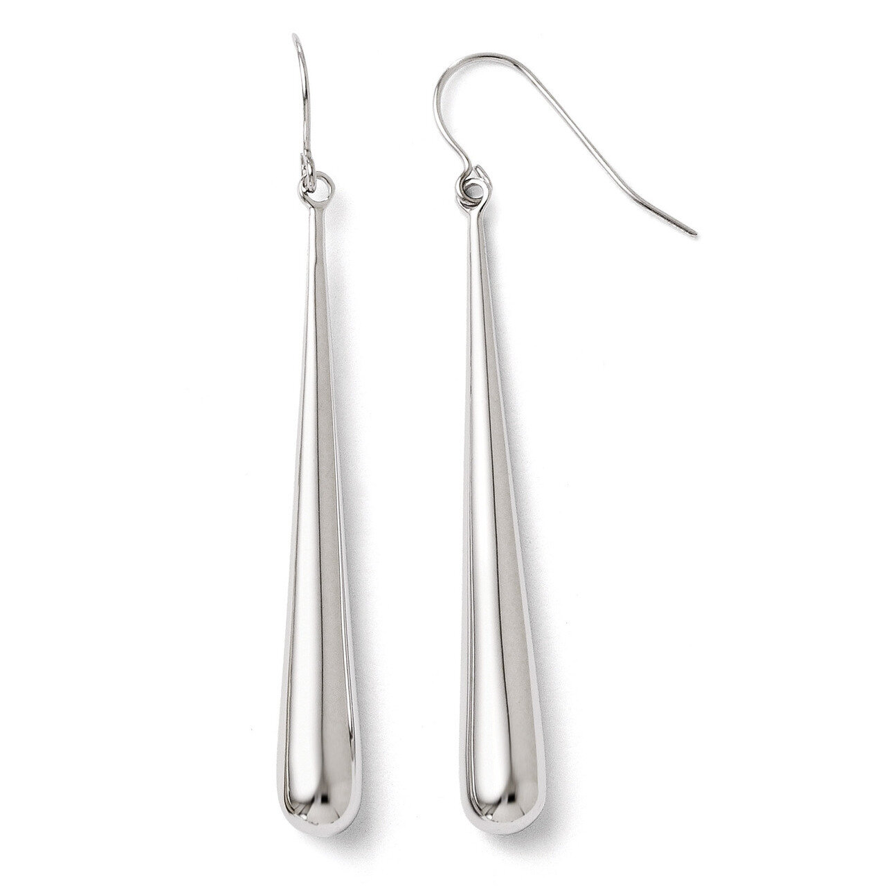 Leslie&#39;s Polished Shepherd Hook Earrings - 14k White Gold HB-43Q, MPN: 43Q, 886774639048