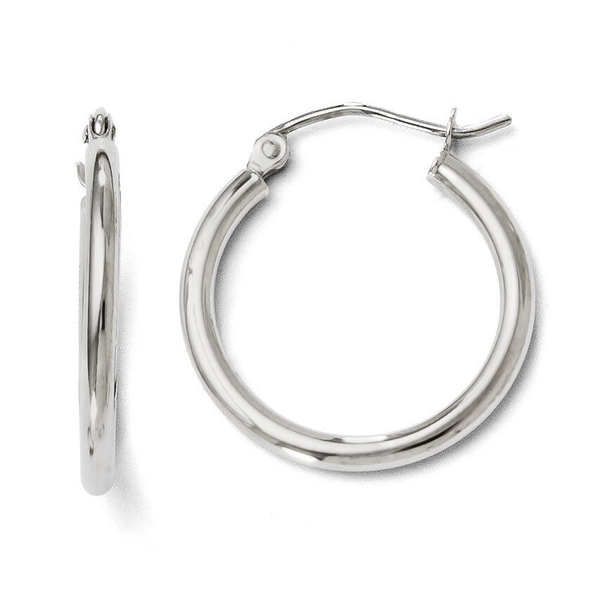Leslie&#39;s Polished Hoop Earrings - 14k White Gold HB-46W, MPN: 46W, 886774284781