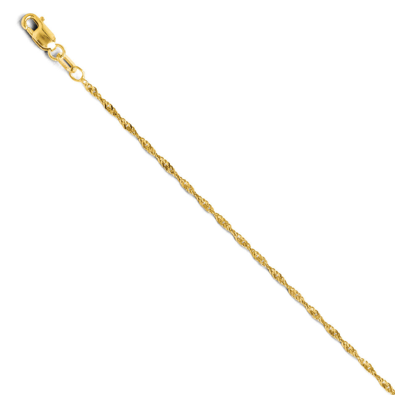 Singapore with Lock Chain 20 Inch - 14k Gold HB-503-20
