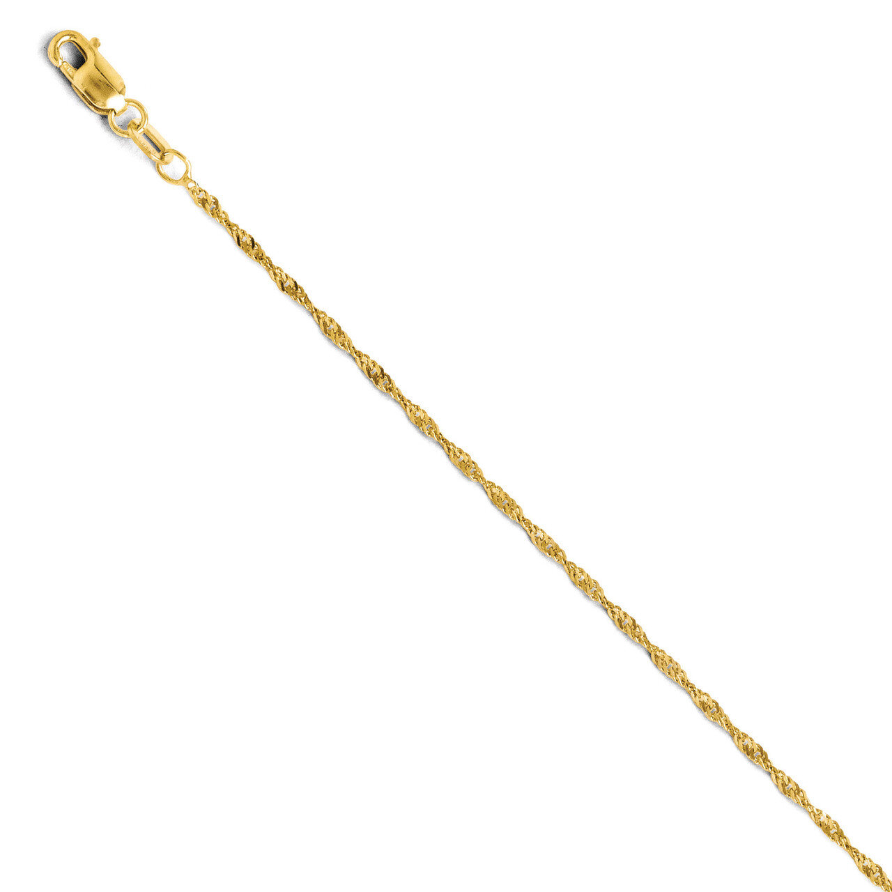 Leslie&#39;s Singapore with Lock Chain 9 Inch - 14k Gold HB-503-9, MPN: 503-9, 883957531977