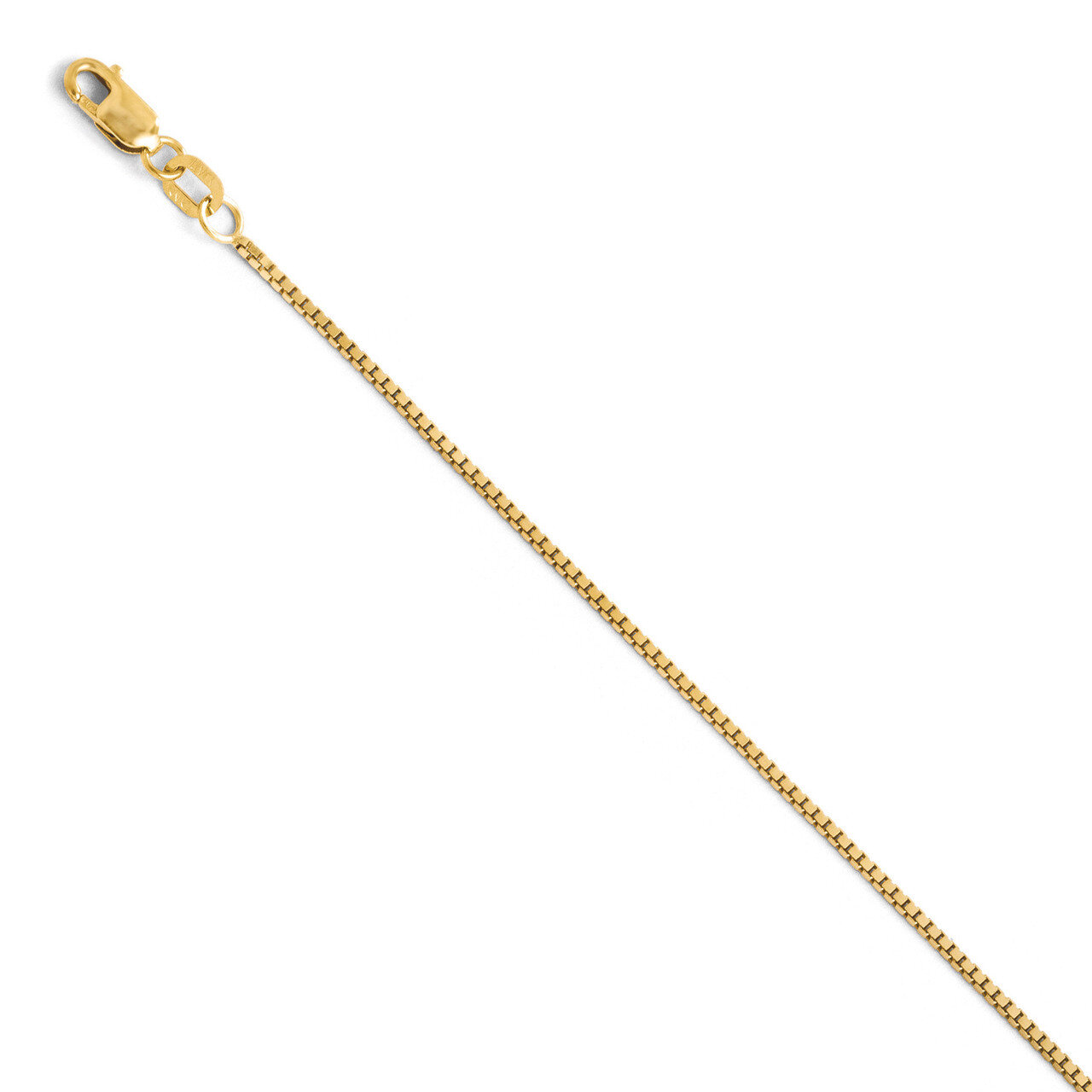 Polished Box with Lobster Chain 18 Inch - 14k Gold HB-516-18