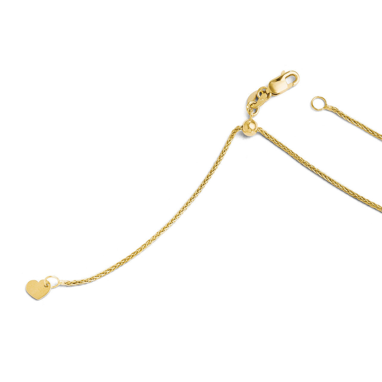Leslie&#39;s Adjustable Wheat Chain 22 Inch - 10k Gold HB-5192-22, MPN: 5192-22, 886774542966
