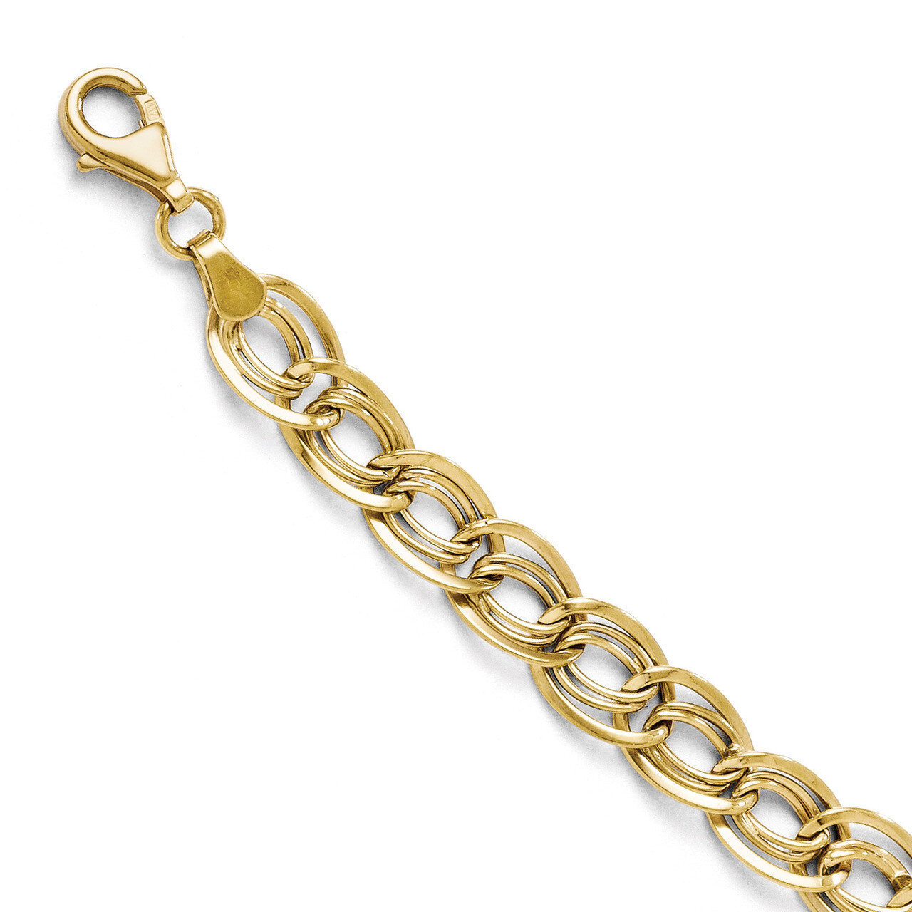 Leslie&#39;s Triple Link Flat Curb Bracelet 7.25 Inch - 10k Gold HB-5255-7.25, MPN: 5255-7.25, 88395753…