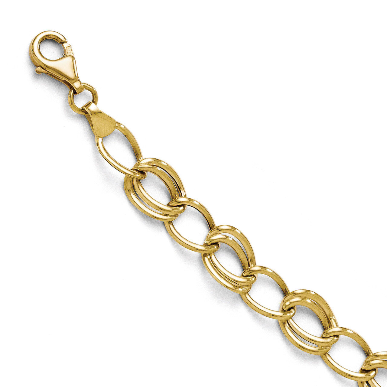 Leslie&#39;s Flat Curb Link Bracelet 7 Inch - 10k Gold HB-5257-7, MPN: 5257-7, 883957393698