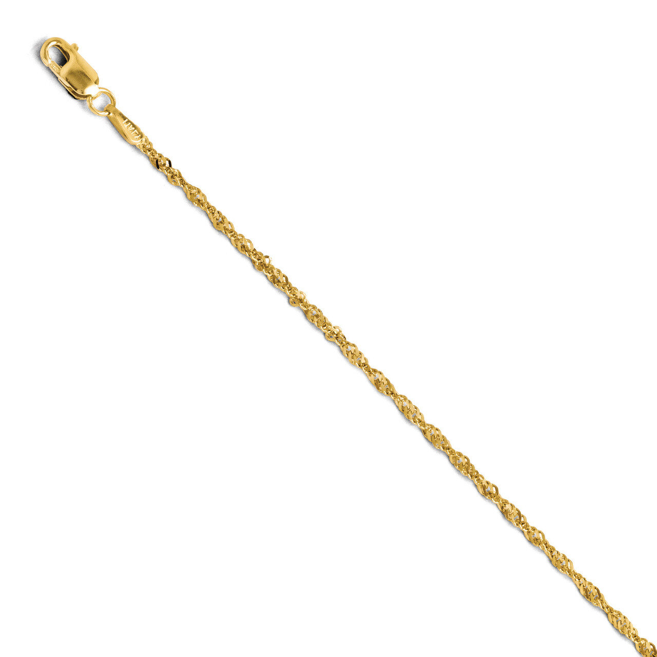 Singapore Chain 10 Inch - 14k Gold HB-668-10