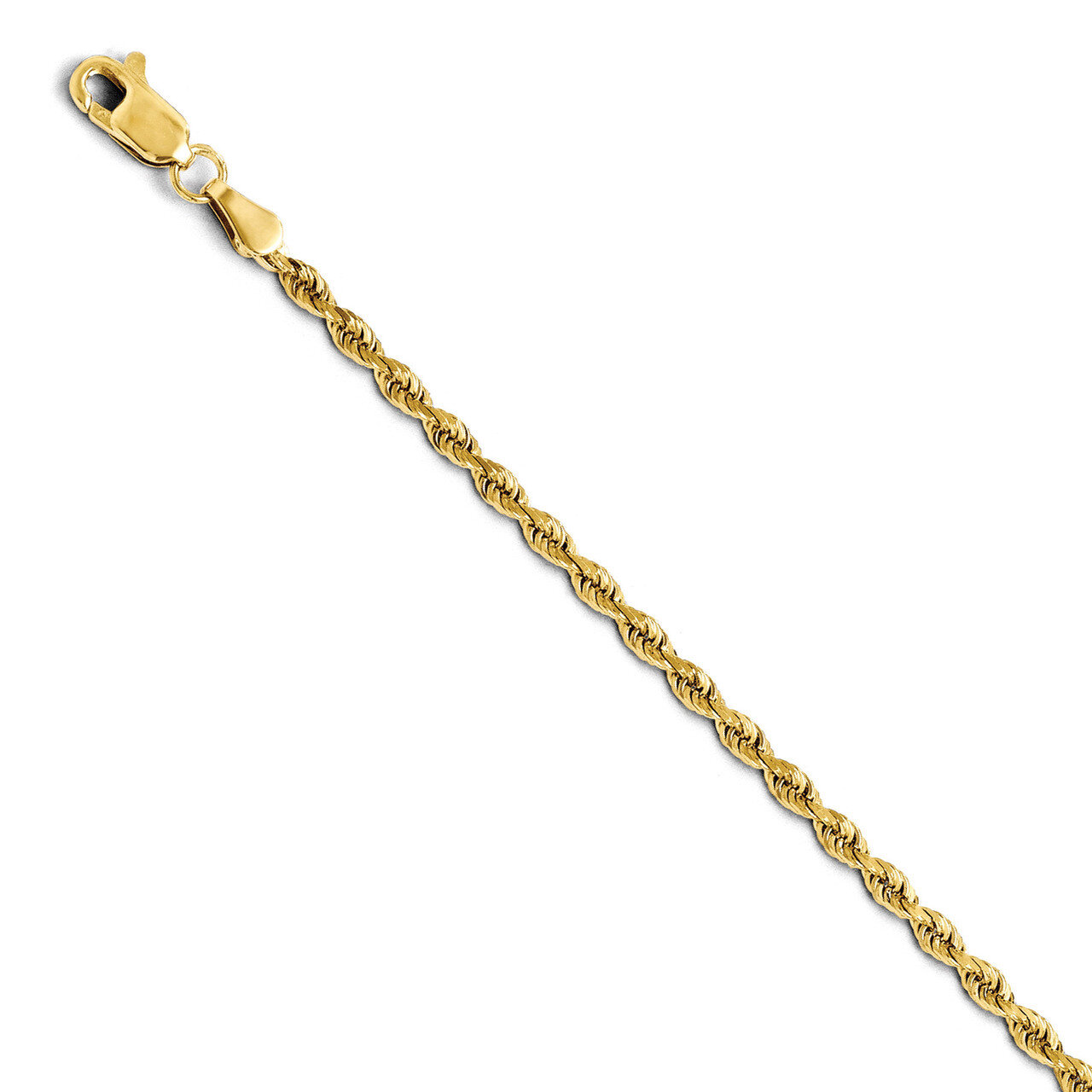 2.50mm Diamond Cut Rope Chain 20 Inch - 14k Gold HB-7003-20