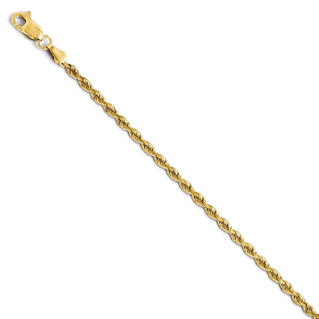 2.75mm Diamond Cut Rope Chain 24 Inch - 14k Gold HB-7004-24