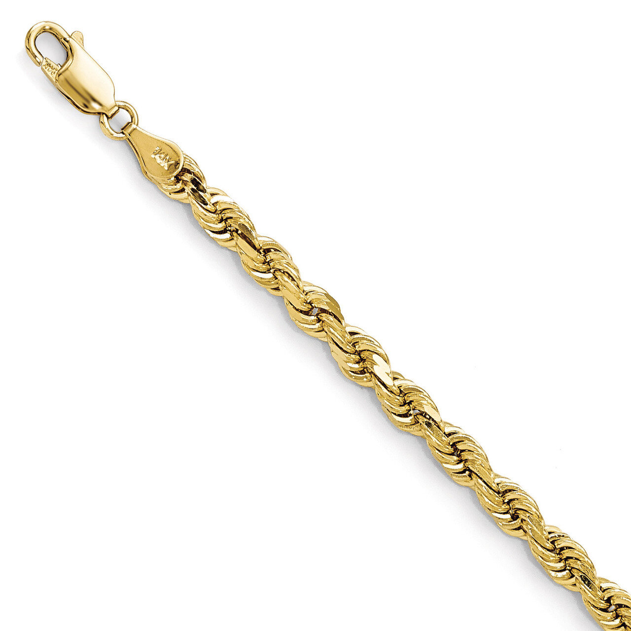 5.0mm Diamond Cut Rope Chain 20 Inch - 14k Gold HB-7008-20
