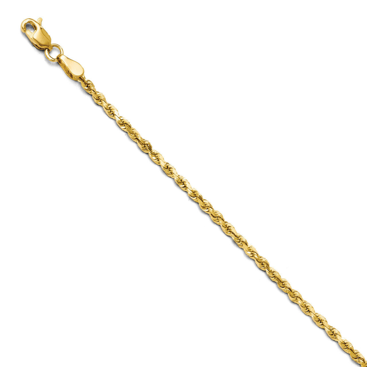 Leslie&#39;s 2.5mm Diamond Cut Lightweight Rope Chain 18 Inch - 14k Gold HB-7047-18, MPN: 7047-18, 8867…