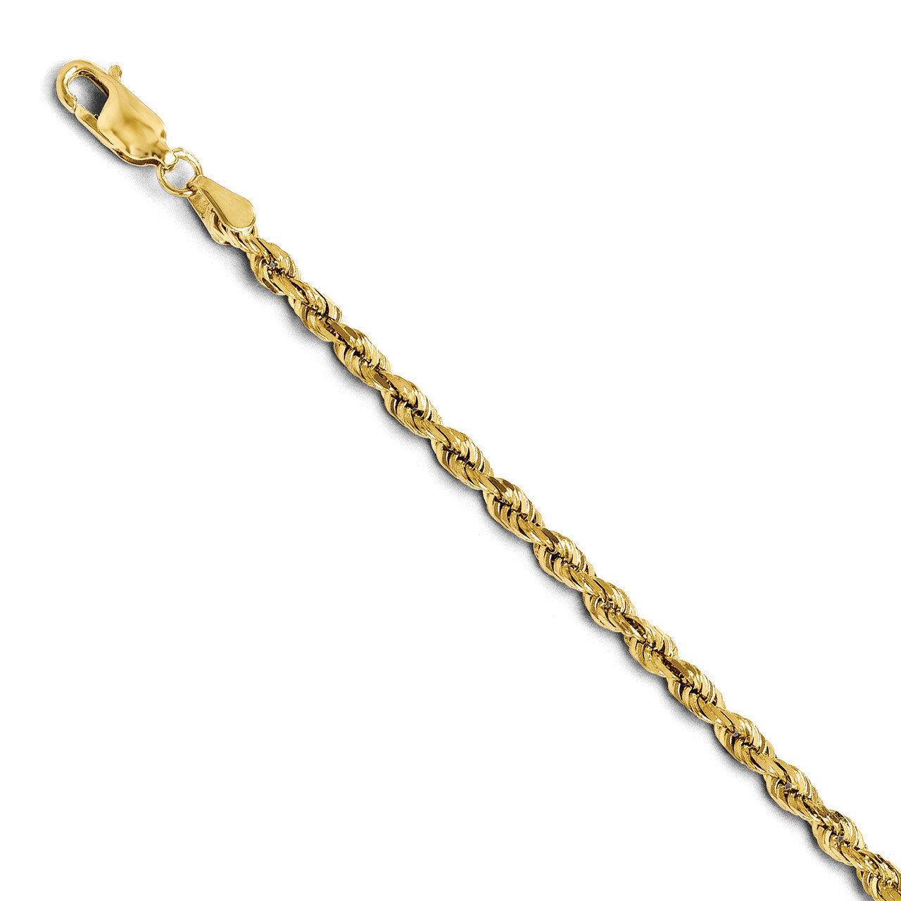 2.75mm Diamond Cut Lightweight Rope Chain 24 Inch - 14k Gold HB-7048-24