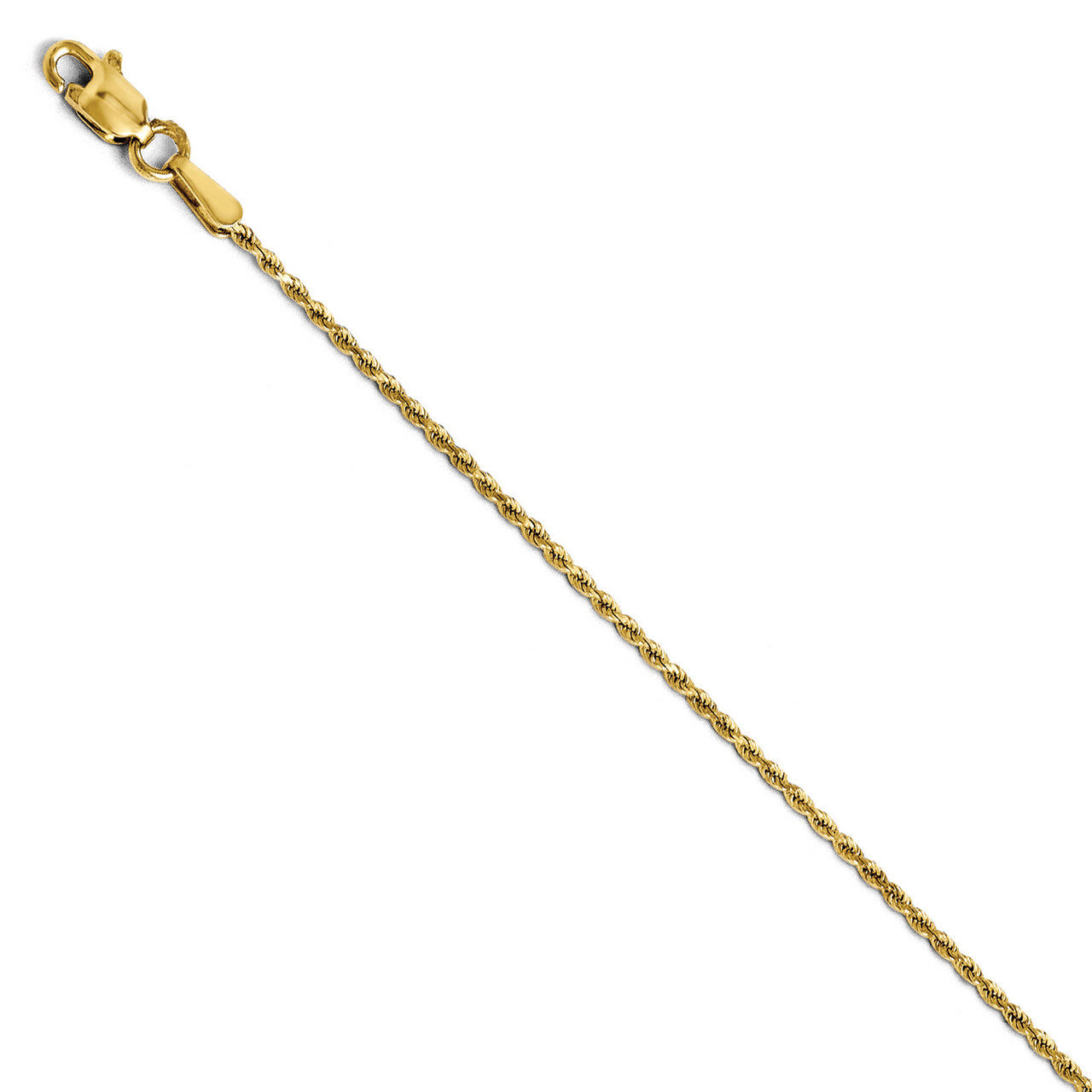 1.3mm Diamond Cut Rope Chain 16 Inch - 14k Gold HB-7058-16