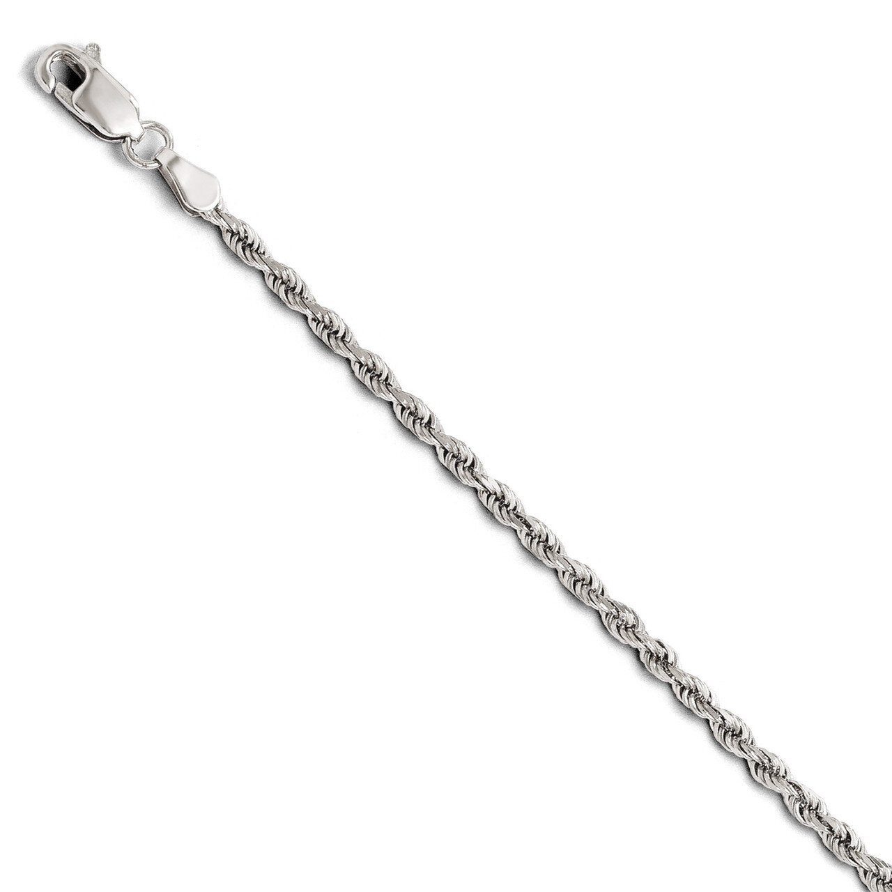 2.50mm Diamond Cut Rope Chain 22 Inch - 14k White Gold HB-7061-22