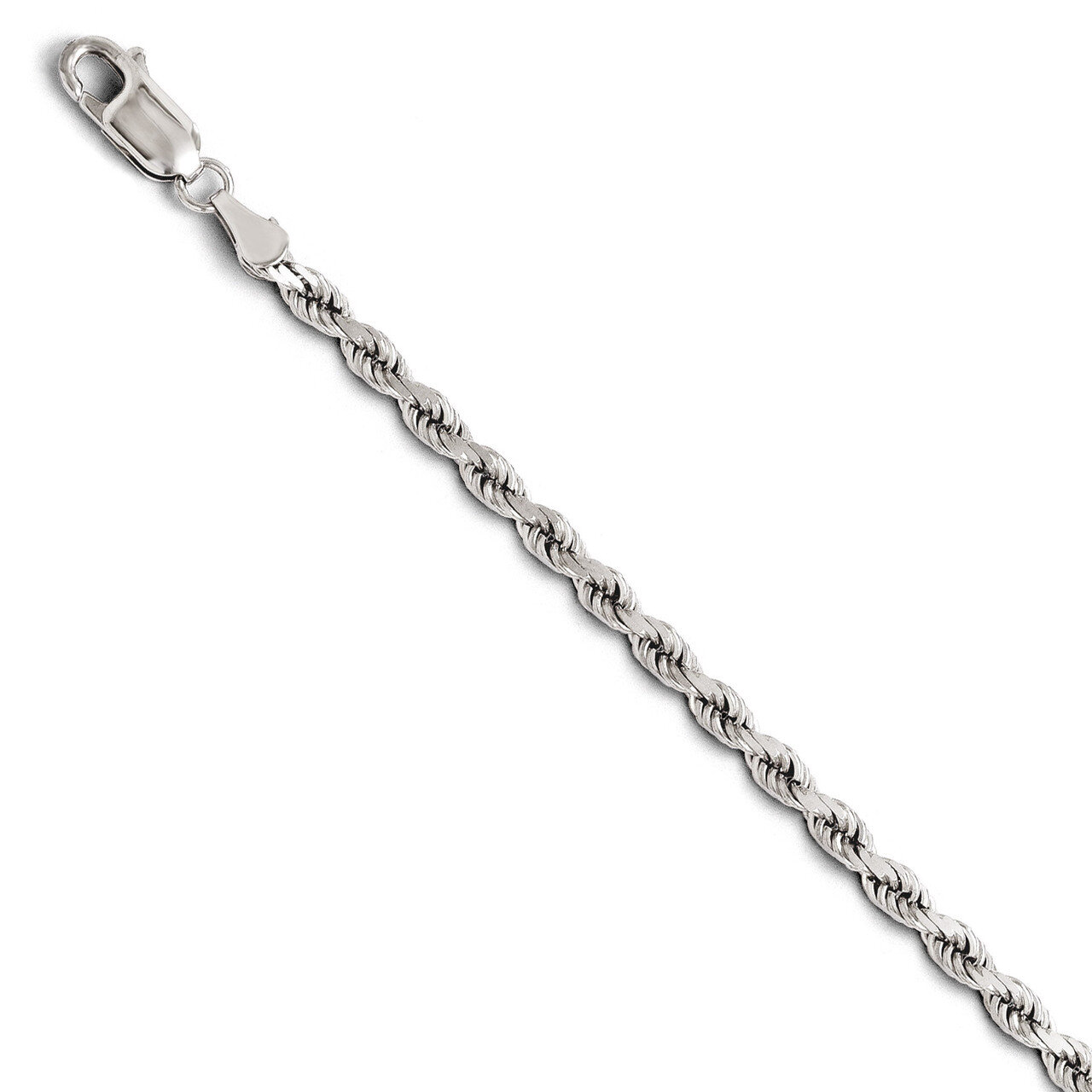 3.00mm Diamond- cut Rope Chain 24 Inch - 14k White Gold HB-7062-22