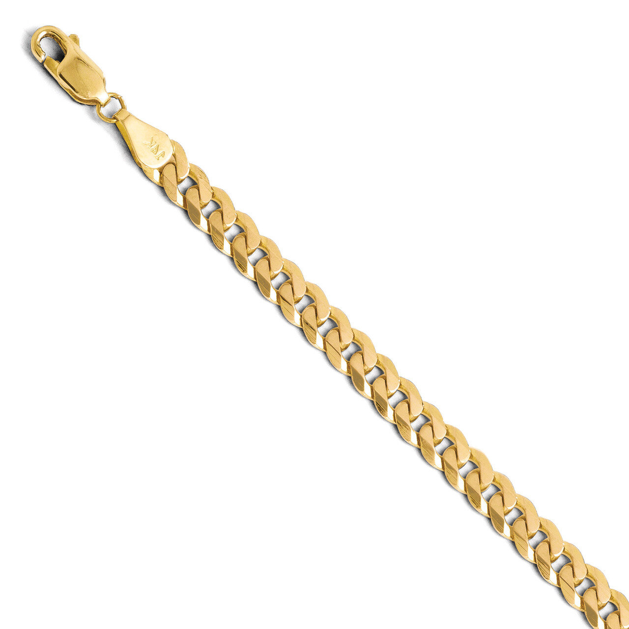 5.75mm Beveled Curb Chain 20 Inch - 14k Gold HB-7064-20