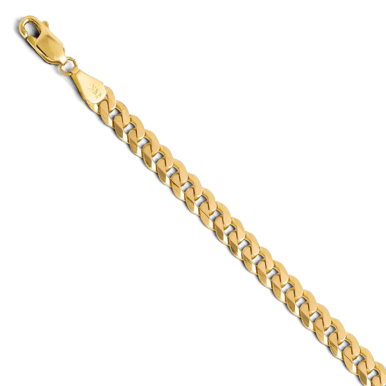 Leslie&#39;s 5.75mm Beveled Curb Bracelet 8 Inch - 14k Gold HB-7064-8, MPN: 7064-8, 886774996585