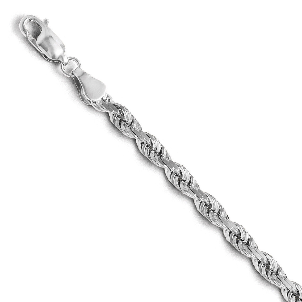 Leslie&#39;s 4.00mm Diamond Cut Rope Chain 8 Inch - 14k White Gold HB-7072-8, MPN: 7072-8, 886774547343