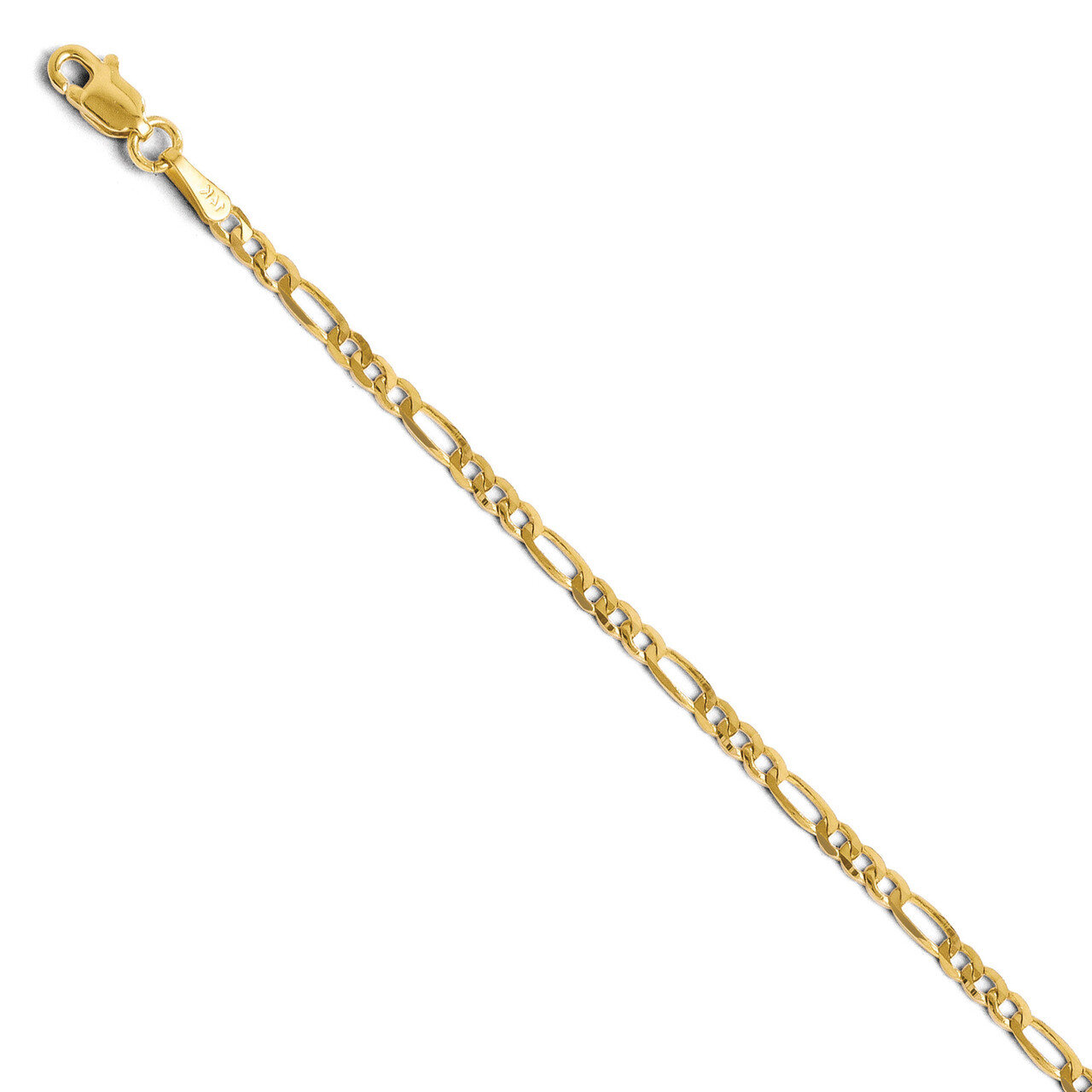 Leslie&#39;s 2.75mm Flat Figaro Bracelet 7 Inch - 14k Gold HB-7073-7, MPN: 7073-7, 886774996608