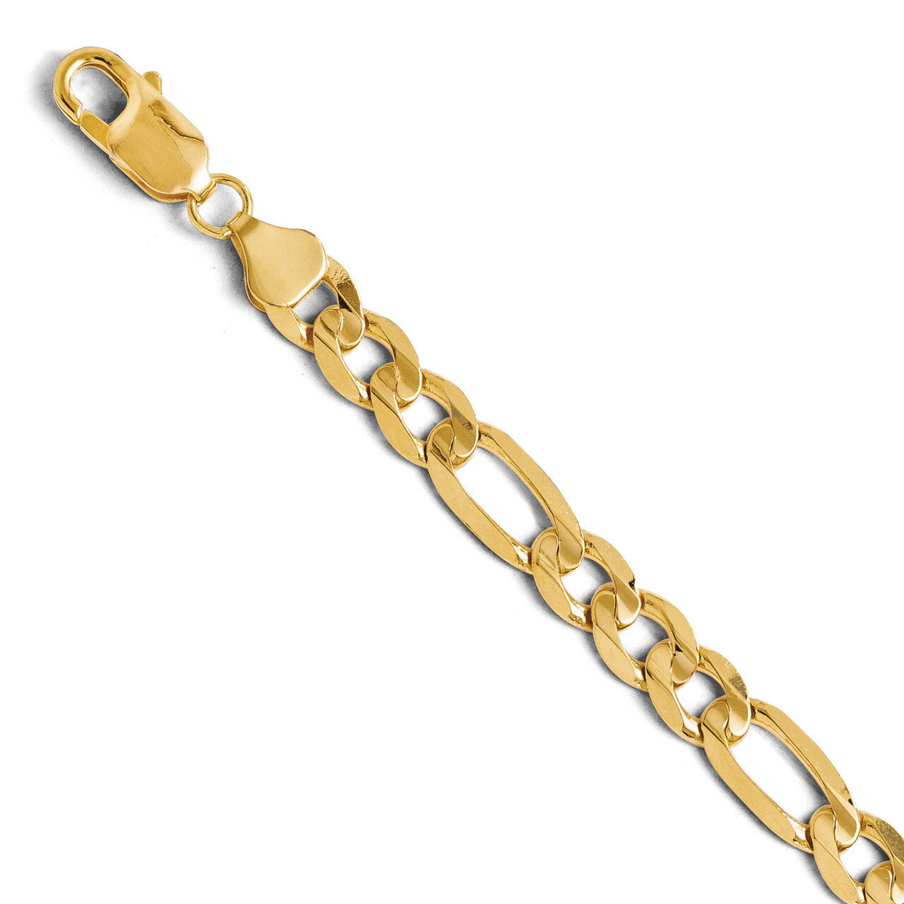 Leslie&#39;s 7.0mm Flat Figaro Chain 22 Inch - 14k Gold HB-7097-22, MPN: 7097-22, 886774542577