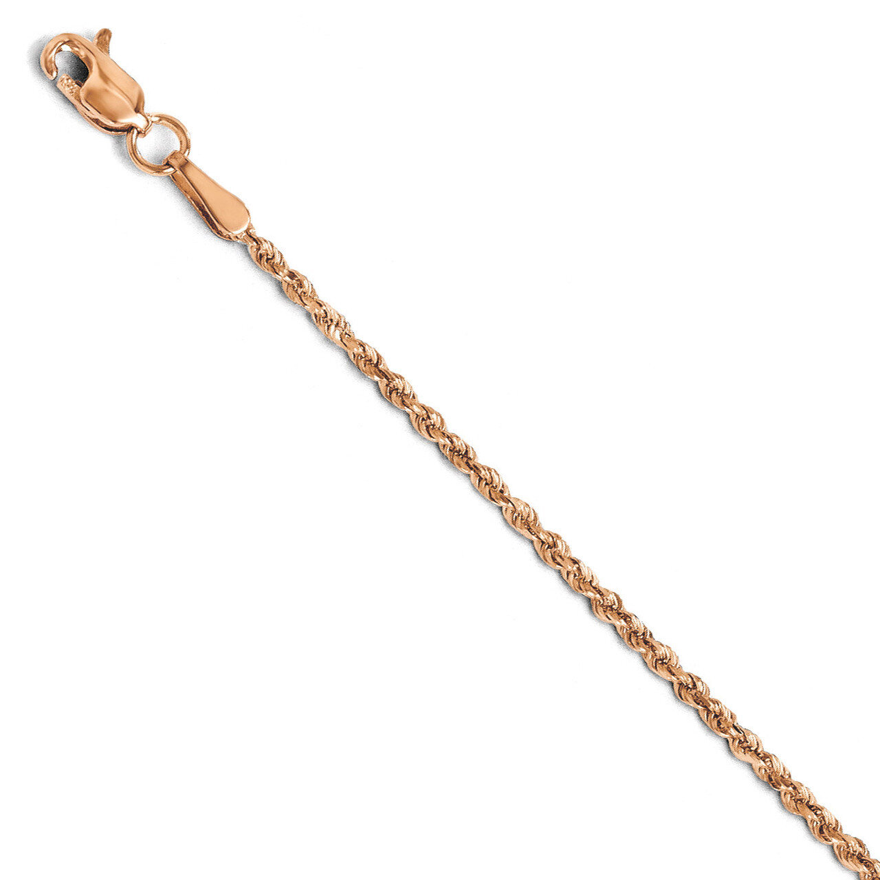 1.5mm Diamond Cut Rope Chain 18 Inch - 14k Rose Gold HB-7113-18