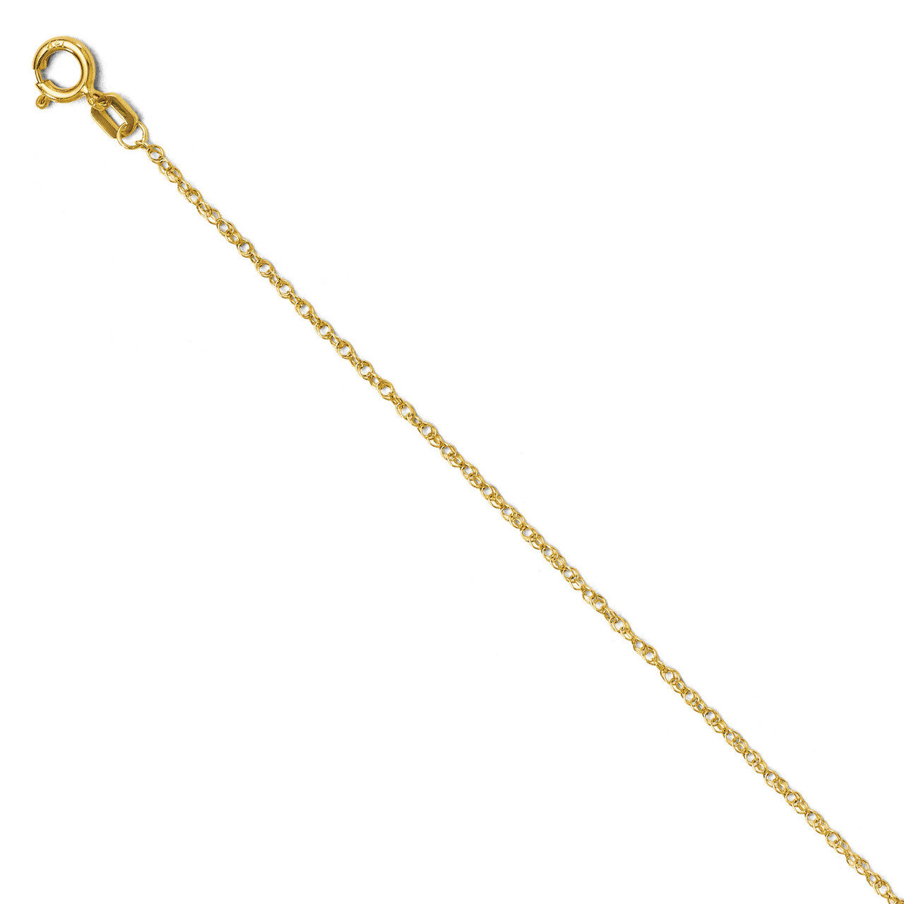 V-P Pendant Rope Chain 16 Inch - 14k Gold HB-7151-16
