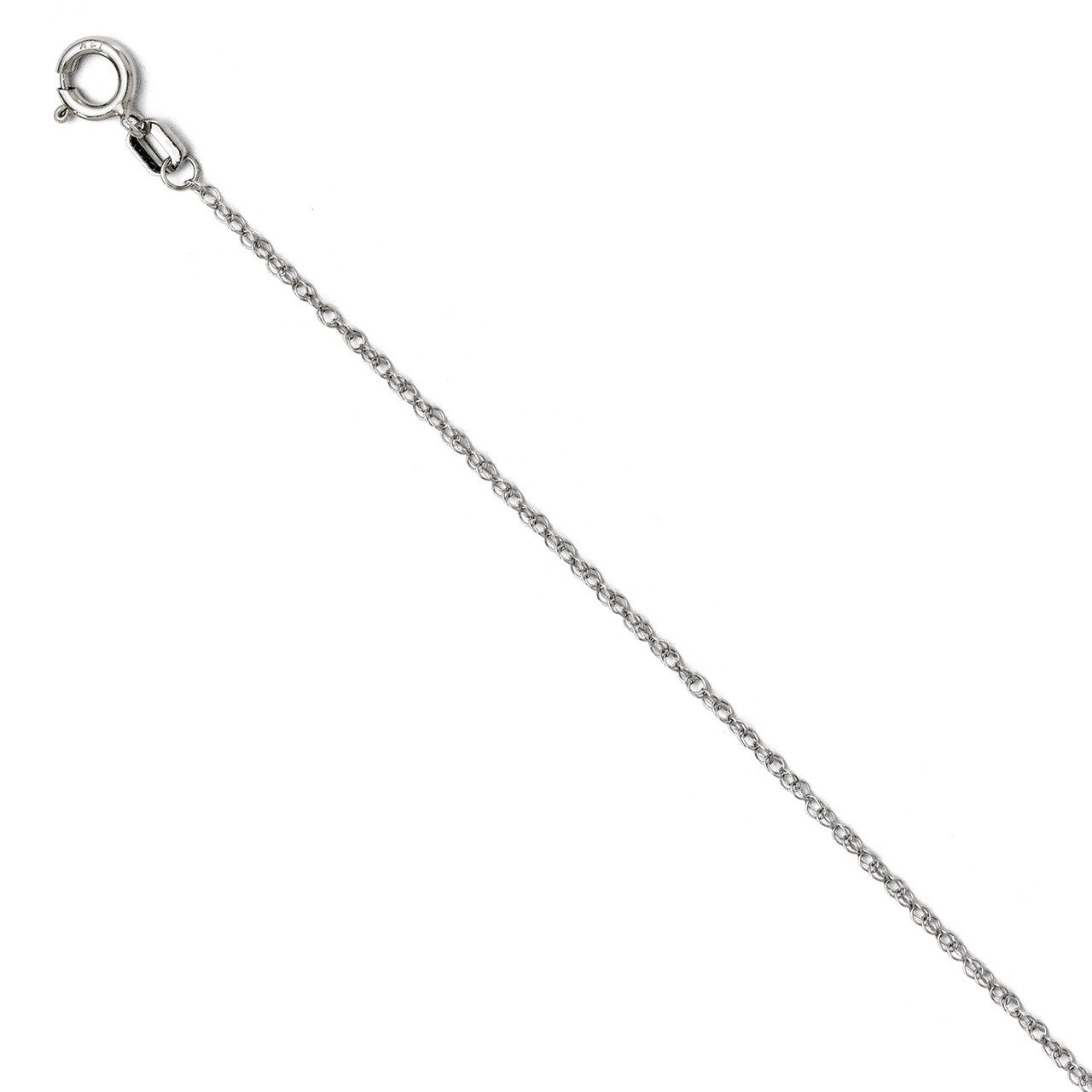 V-P 8R Pendant Rope Chain 16 Inch - 14k White Gold HB-7152-16