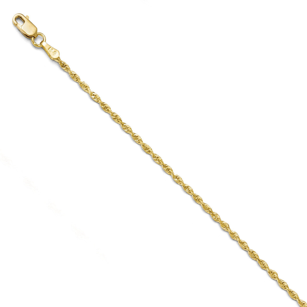 Leslie&#39;s 2.00mm Diamond Cut Rope Chain 16 Inch - 10k Gold HB-8001-16, MPN: 8001-16, 886774546278