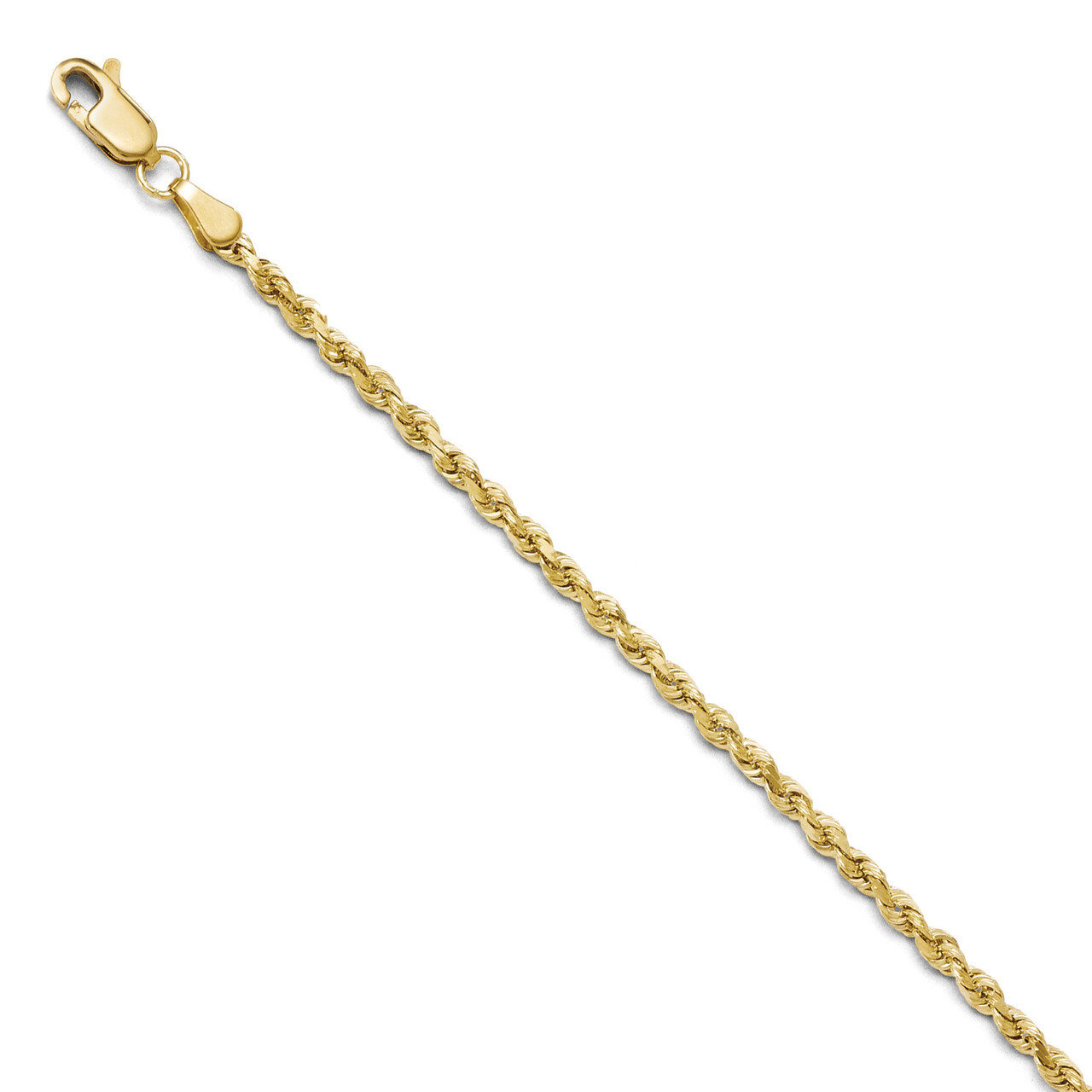 Leslie&#39;s 2.5mm Diamond Cut Rope Chain 7 Inch - 10k Gold HB-8003-7, MPN: 8003-7, 886774546469