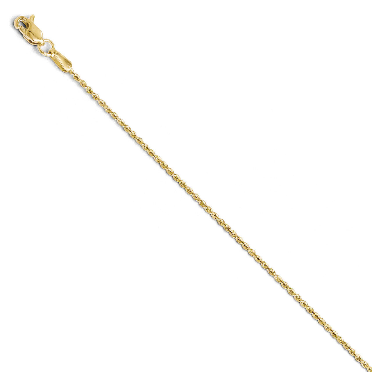 1.5mm Diamond Cut Lightweight Rope Chain 10 Inch - 10k Gold HB-8064-10