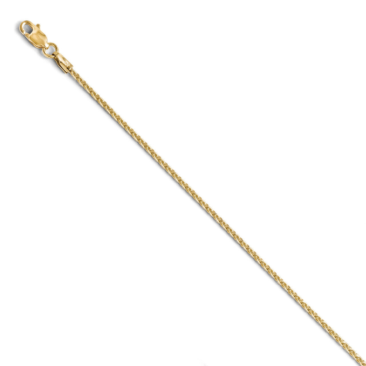 Leslie&#39;s 1.5mm Diamond-cut Wheat Chain 16 Inch - 10k Gold HB-8091-16, MPN: 8091-16, 886774544724