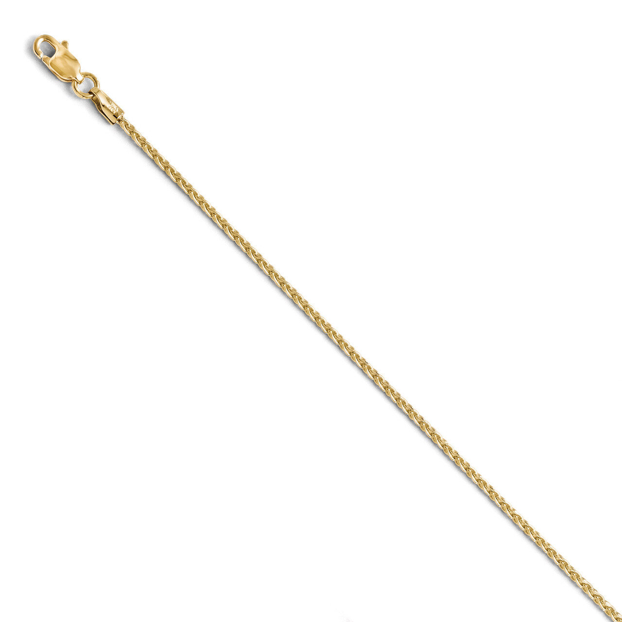 1.5mm Diamond-cut Wheat Chain 20 Inch - 10k Gold HB-8091-20