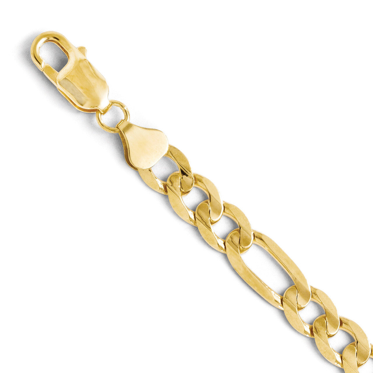 Leslie&#39;s 7.5mm Concave Figaro Chain 20 Inch - 10k Gold HB-8103-20, MPN: 8103-20, 886774542614