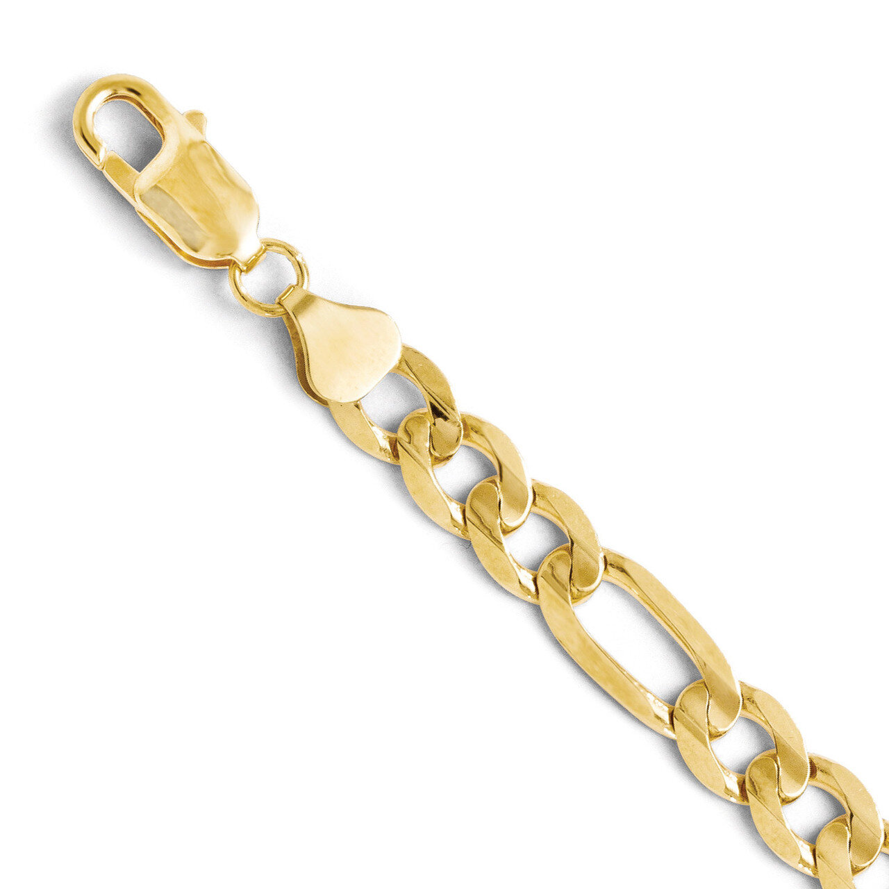7.5mm Concave Figaro Chain 24 Inch - 10k Gold HB-8103-24