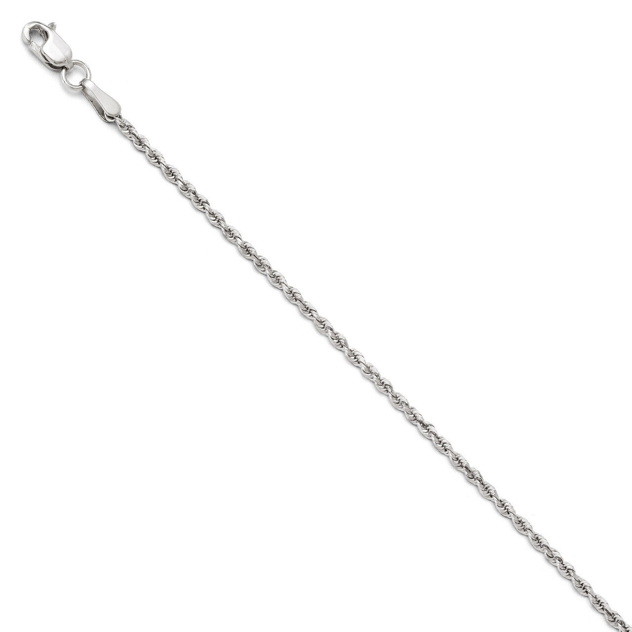 1.75mm Diamond Cut Rope Chain 16 Inch - 10k White Gold HB-8122-16
