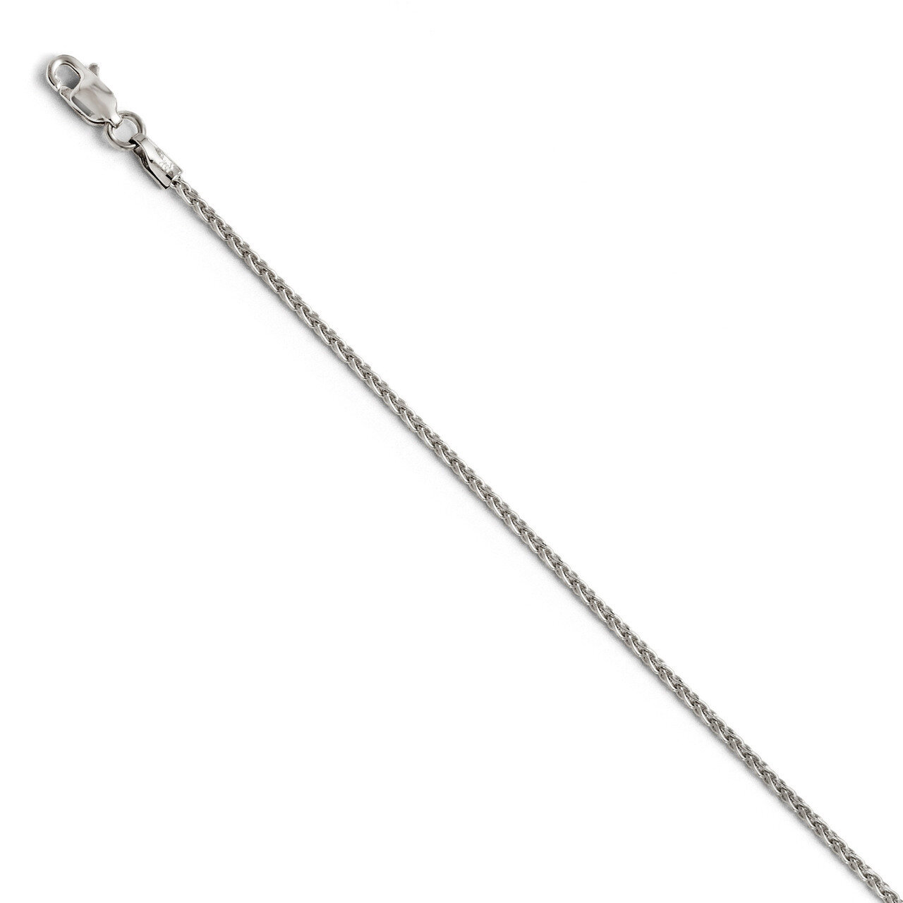 Leslie&#39;s 1.5mm Diamond-cut Wheat Chain 20 Inch - 10k White Gold HB-8214-20, MPN: 8214-20, 886774544…