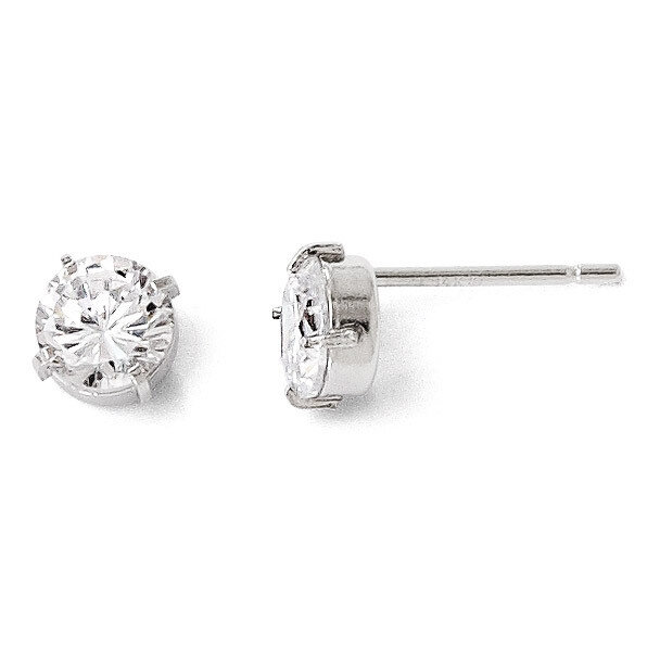 Leslie&#39;s Synthetic Diamond Stud-5.0mm Earrings - 14k White Gold HB-87A, MPN: 87A, 883957024585