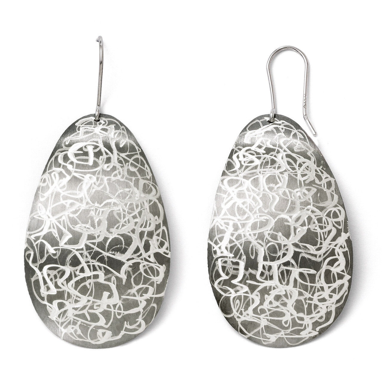 Leslie&#39;s Rhodium Shepherd Hook Earrings - Sterling Silver HB-F326, MPN: F326, 886774970059