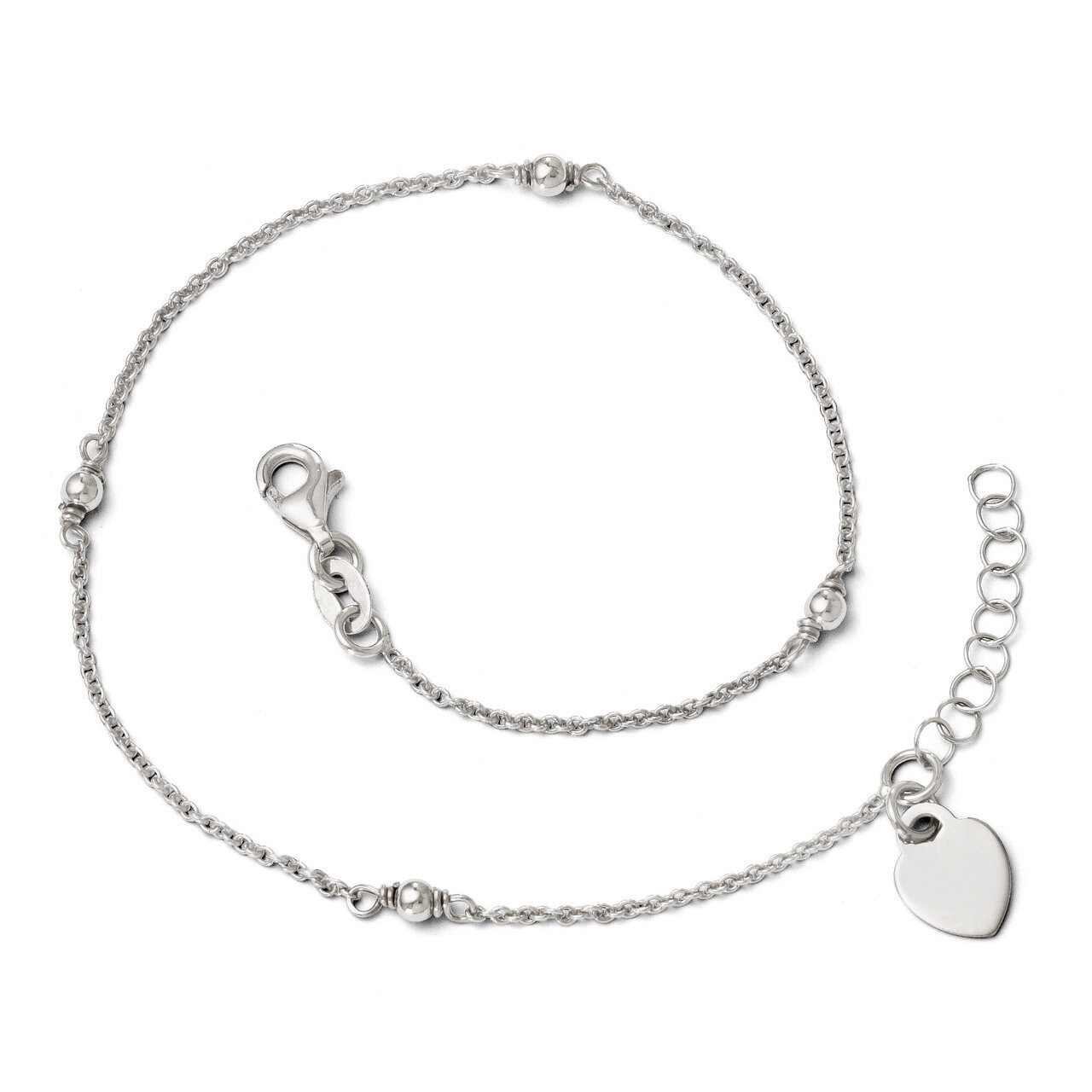 Leslie&#39;s Adjustable Anklet 9 to 10 Inch - Sterling Silver HB-FA39, MPN: FA39, 883957548258