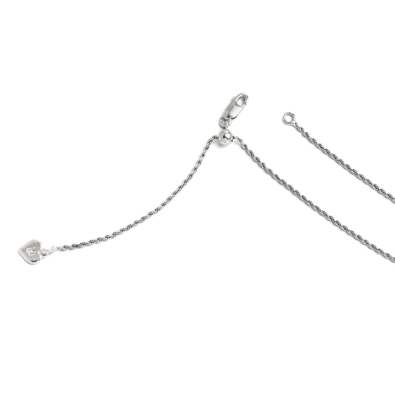 Adjustable Rope Chain 30 Inch - Sterling Silver HB-FC17-30
