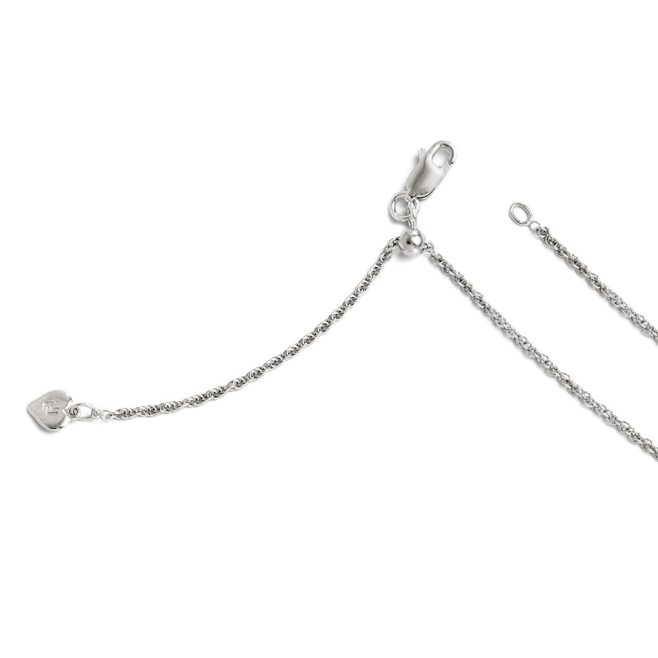 Loose Rope Adjustable Chain 24 Inch - Sterling Silver HB-FC25-22