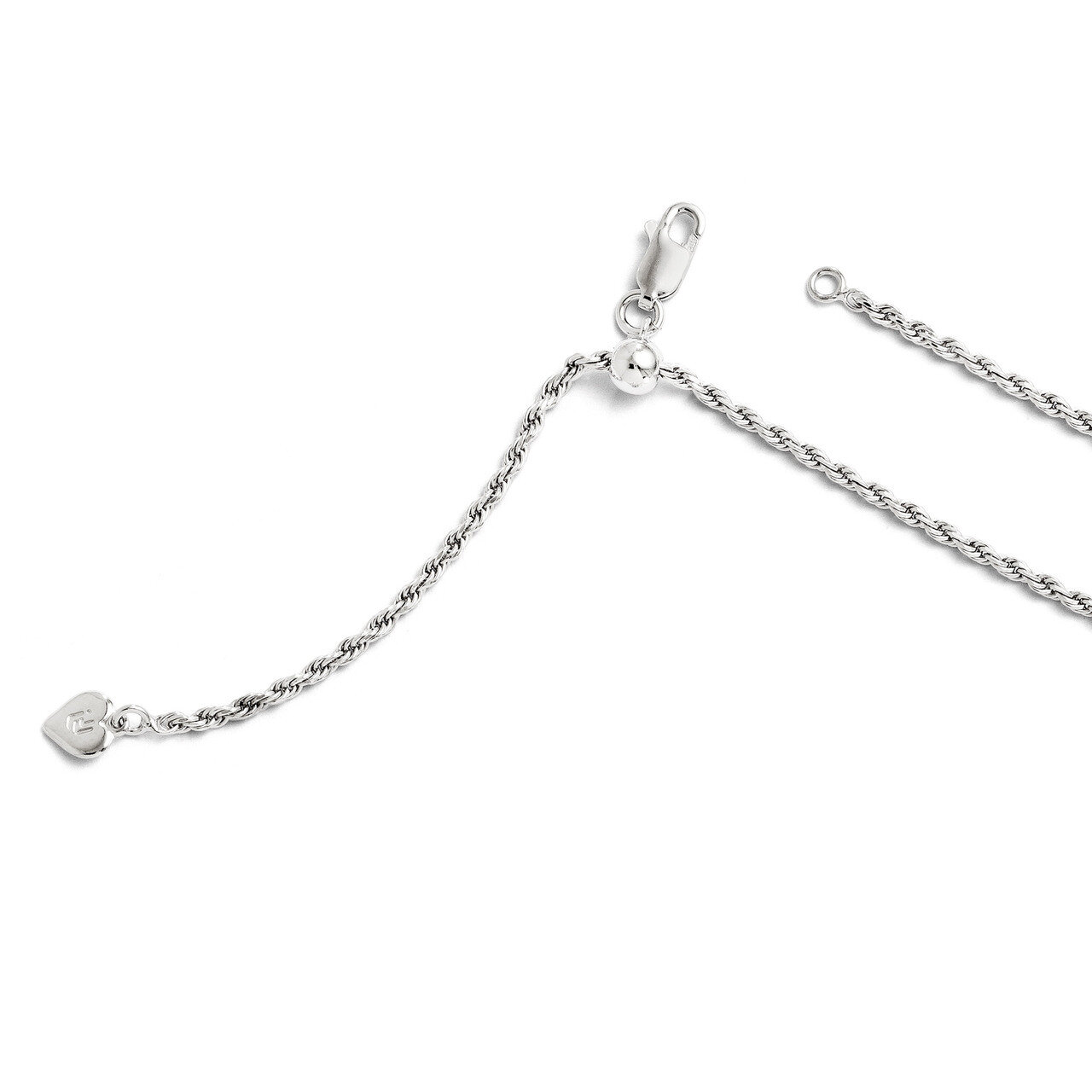 Adjustable Rope Chain 22 Inch - Sterling Silver HB-FC26-22