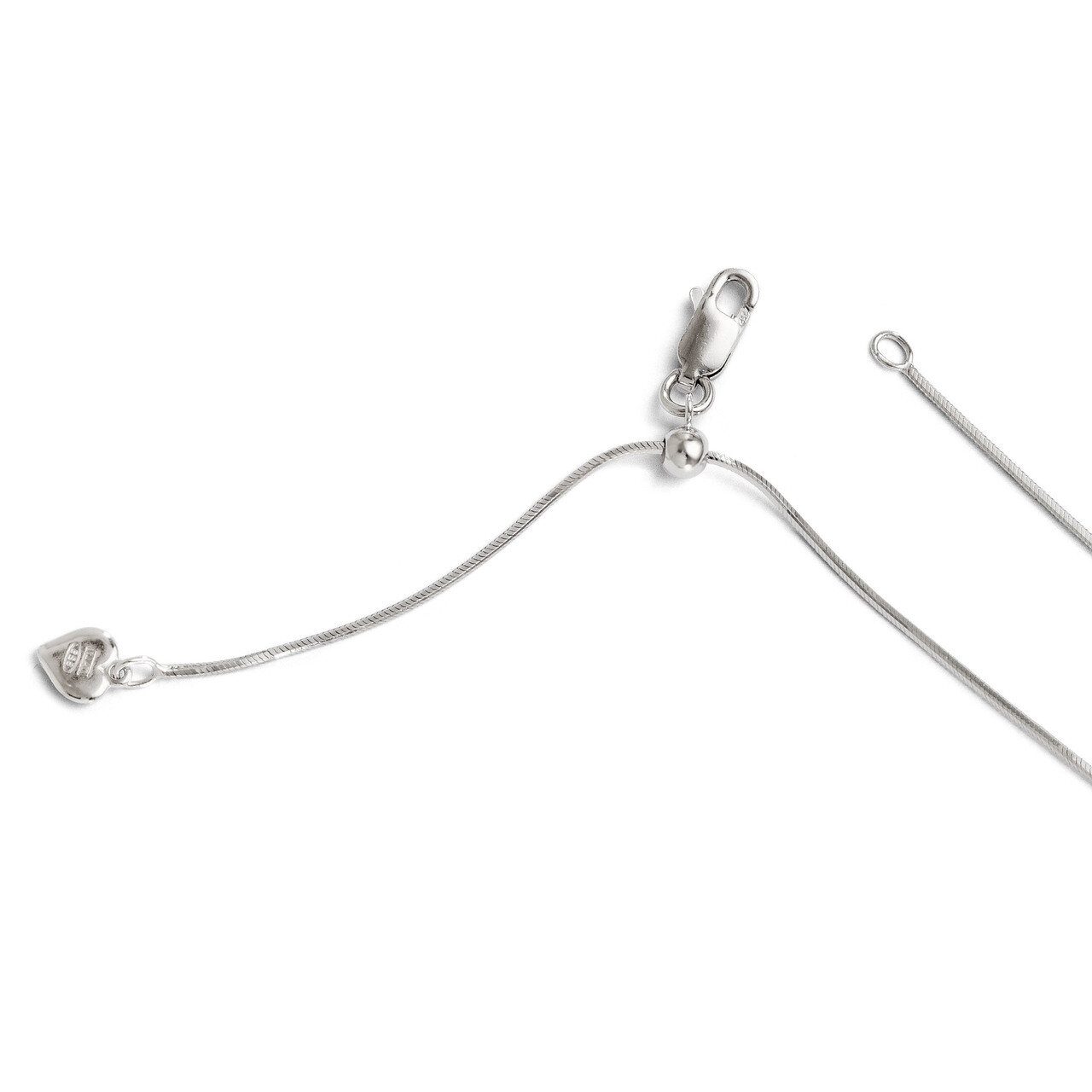 Leslie&#39;s Square Adjustable Snake Chain 22 Inch - Sterling Silver HB-FC28-22, MPN: FC28-22, 88677454…