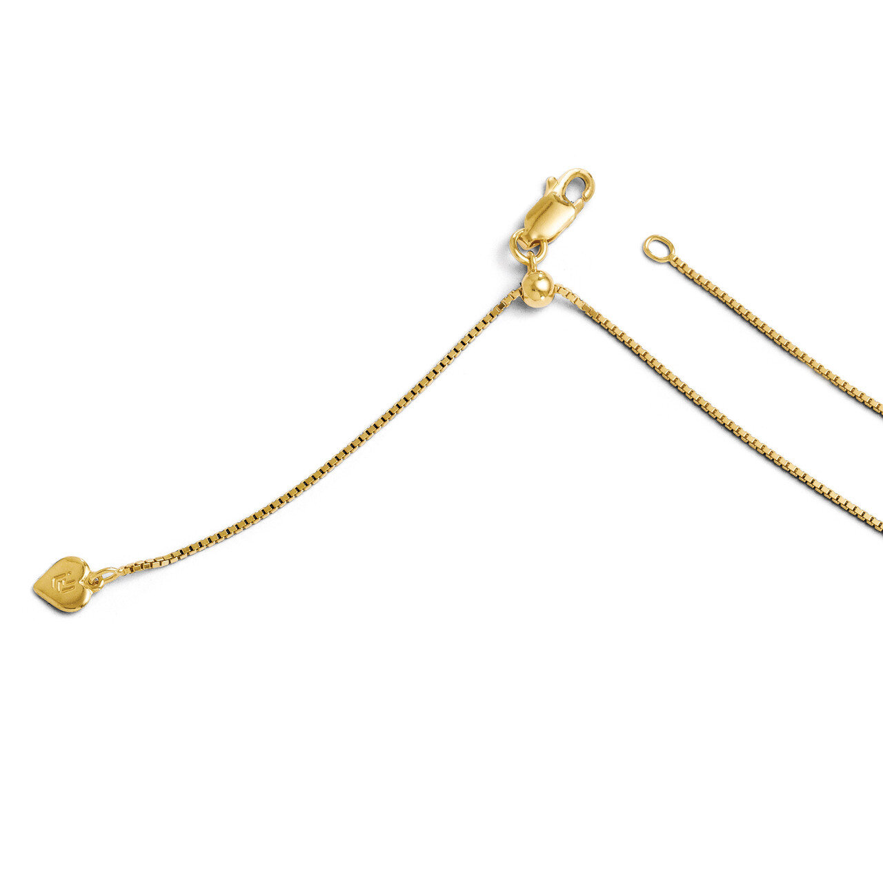 Leslie&#39;s Gold-plated Adjustable Box Chain 22 Inch - Sterling Silver HB-FC87-22, MPN: FC87-22, 88677…