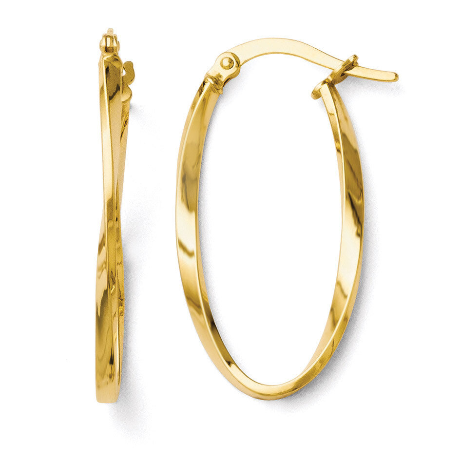 Leslie&#39;s Twisted Oval Hoop Earrings - 14k Gold HB-LE164, MPN: LE164, 883957021454