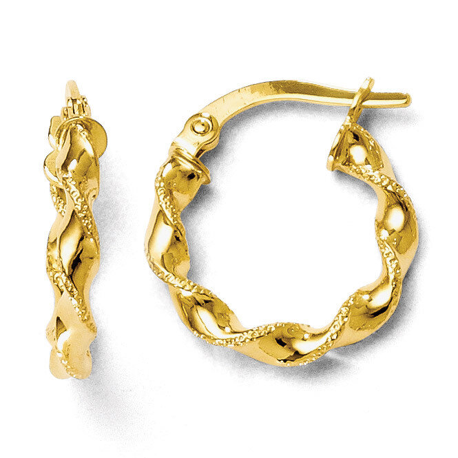 Twisted Hoop Earrings - 14k Gold HB-LE181
